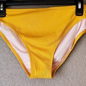 Shade & Shore Yellow Ribbed Hipster Bikini‎ Bottom Size Xlarge New